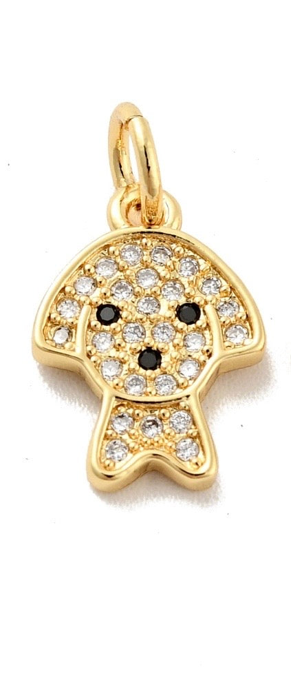 Crystal Puppy Charm